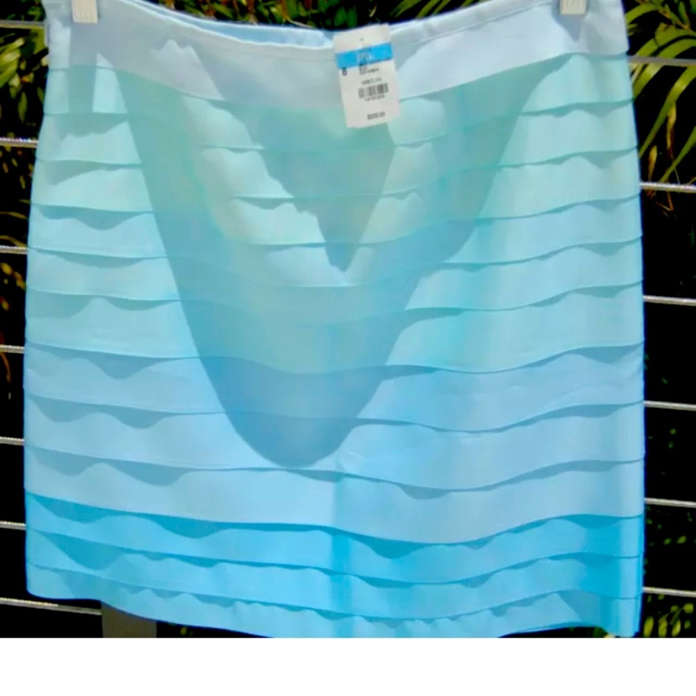 J.McLaughlin Blue ombré Sadie Layered Ribbon Skirt